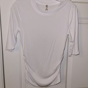 Free People ruched tops. New. White no tags. Dark gray with tags. Neither worn.